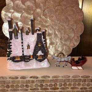 Harry Potter Hawthorne Village Bradford Exchange Hogwarts Sleigh Hogs Head Inn